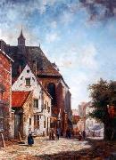 unknow artist European city landscape, street landsacpe, construction, frontstore, building and architecture. 178 oil painting on canvas
